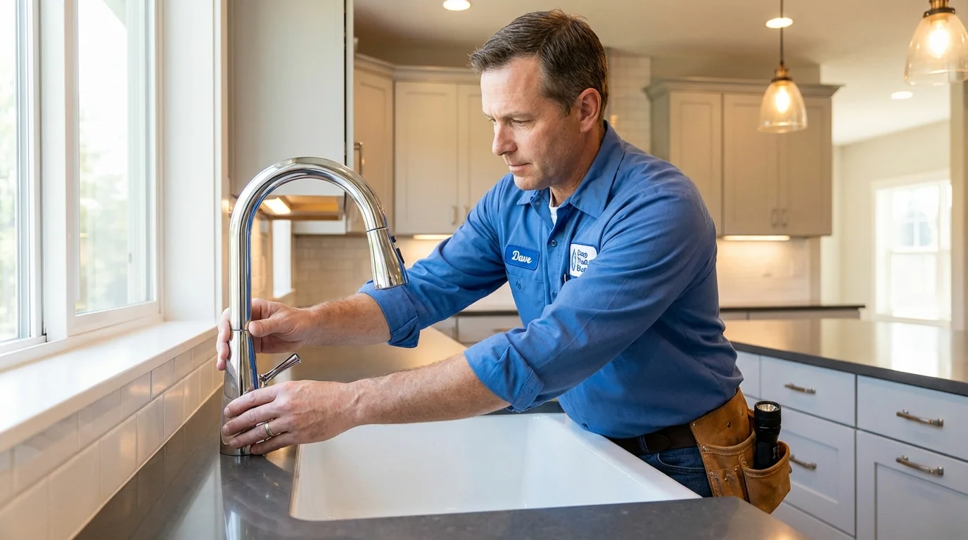 Kitchen faucet installation by Johns Plumbing LLC in Westerville
